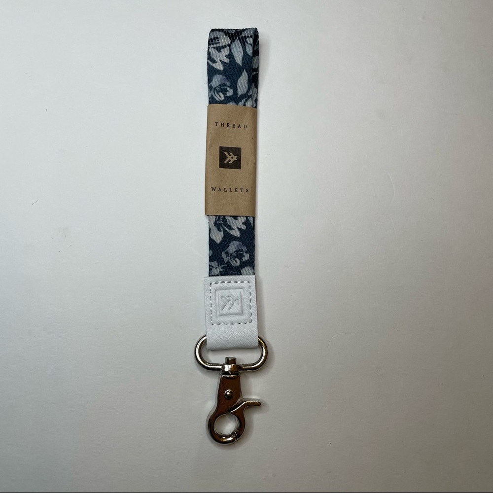 Floral Thread Wallet Wrist Lanyard